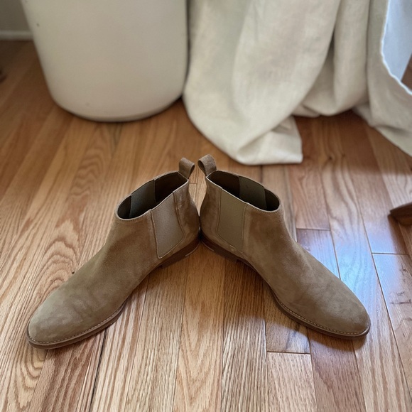 JENNI KAYNE SUEDE CHELSEA BOOT DARK SAND - Picture 4 of 7